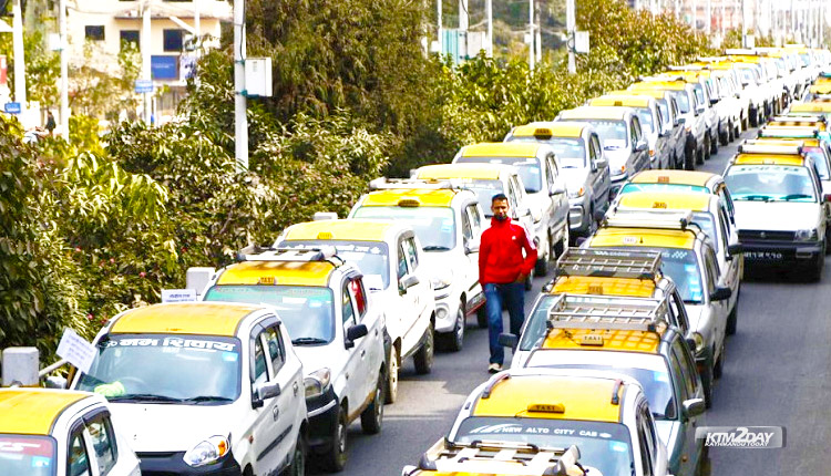 Taxi operators in Kathmandu